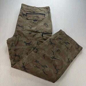 Guide Gear Camo Cargo Pants Straight Leg 46x32 (FIT 44x32) Brown Camouflage